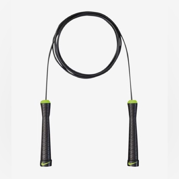 NIKE Fundamental Speed Rope Adjustable Jump Training 9ft Hex Black Neon … - Picture 2 of 4